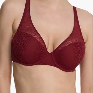 Natori Lace Underwire Bra - Deep Red